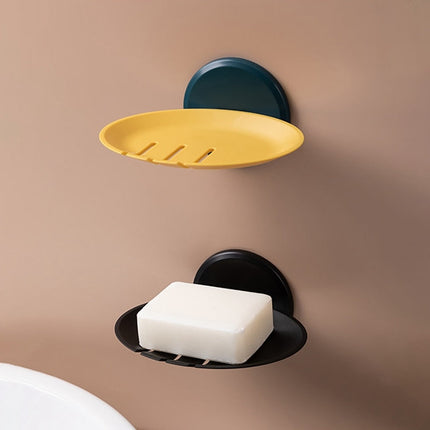 Vægmonteret rund sæbeskål i sort design