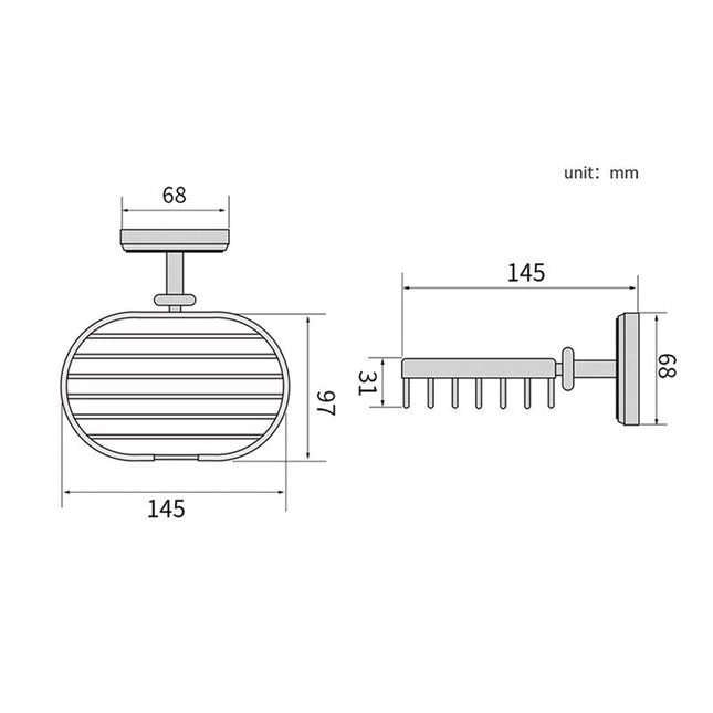 Vægmonteret sæbekurv i antik messing