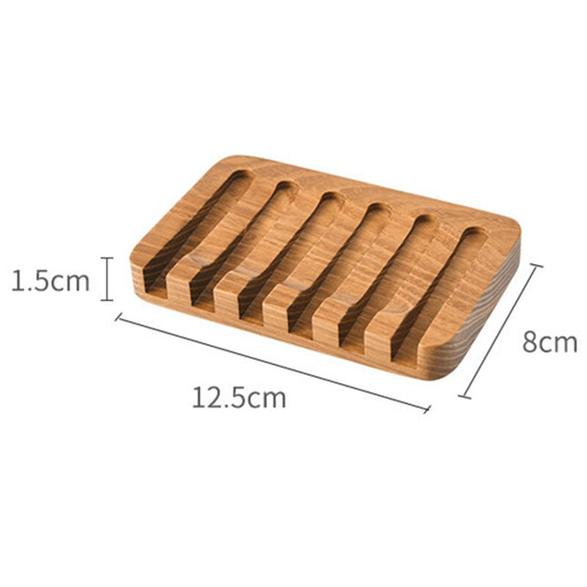 Sæbeskål i naturligt lyst træ