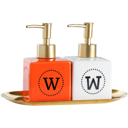 Luksus keramisk sæbedispenser med bogstav