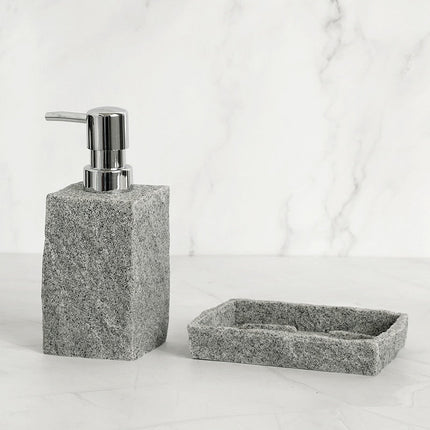 Sæbedispenser i grå granitlook