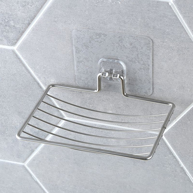 Selvklæbende sæbeskål i stål til bruseren