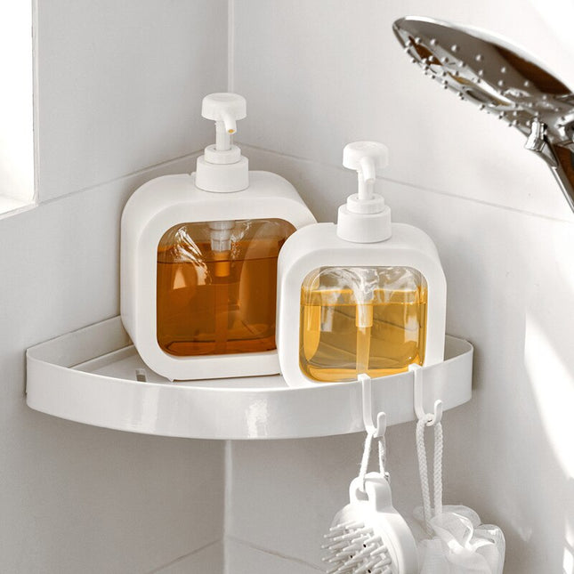 Firkantet hvid sæbedispenser 300ml