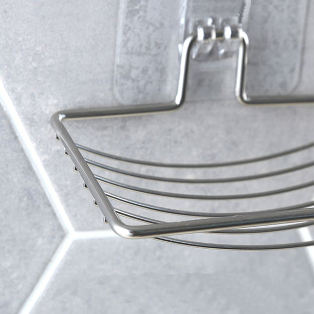 Selvklæbende sæbeskål i stål til bruseren