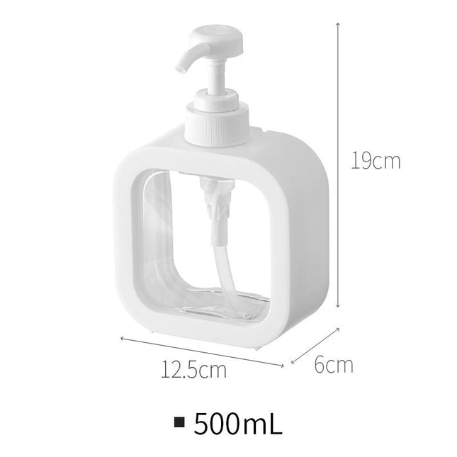 Firkantet hvid sæbedispenser 300ml