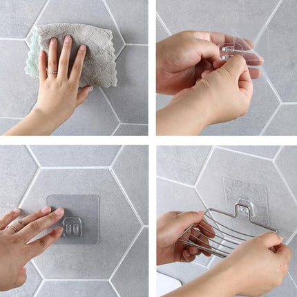 Selvklæbende sæbeskål i stål til bruseren