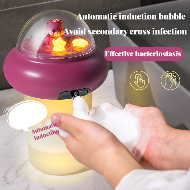 Automatisk lilla sæbedispenser til børn