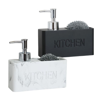 Køkken sæbedispenser med svampeholder
