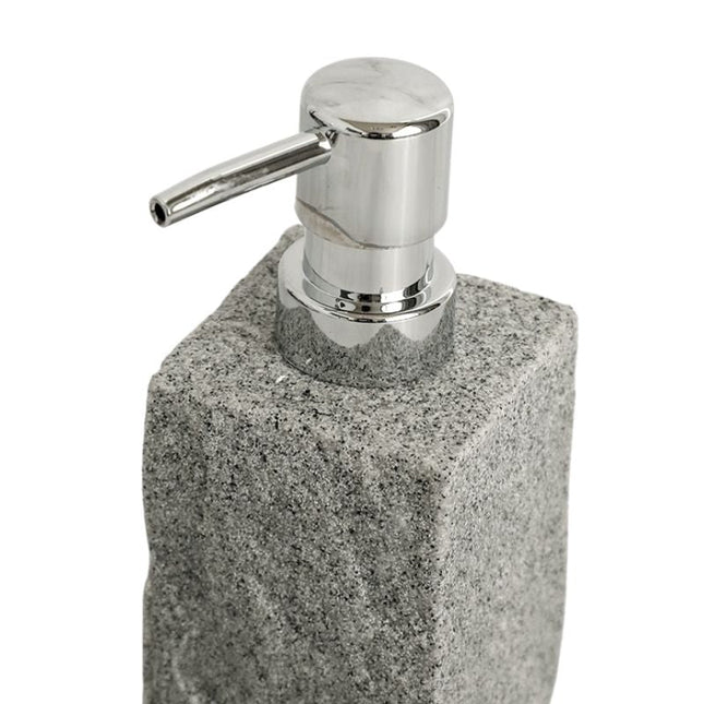 Sæbedispenser i grå granitlook