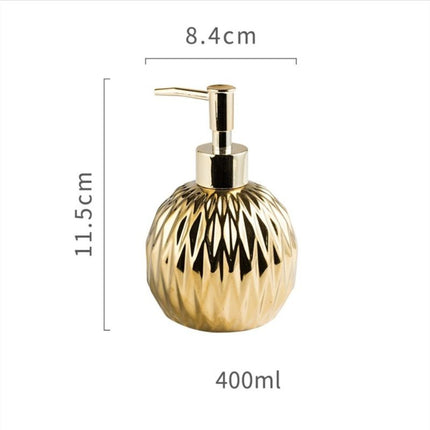 Rund design sæbedispenser i guld