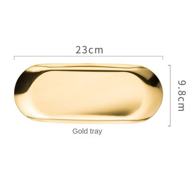 Rund design sæbedispenser i guld