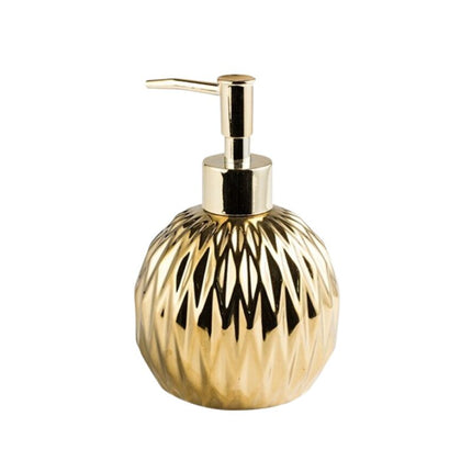 Rund design sæbedispenser i guld
