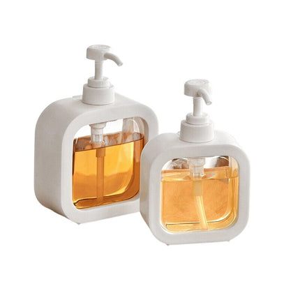 Firkantet hvid sæbedispenser 300ml