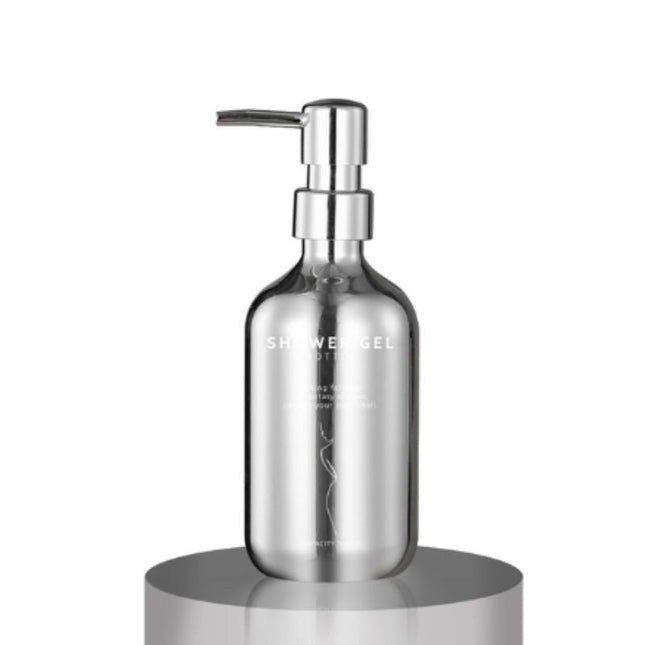 Sæbedispenser i rustfrit stål krom look