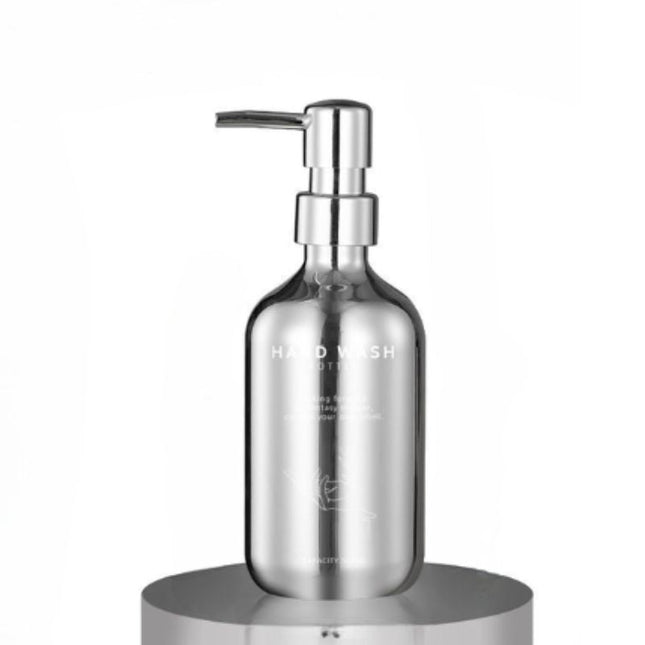 Sæbedispenser i rustfrit stål krom look