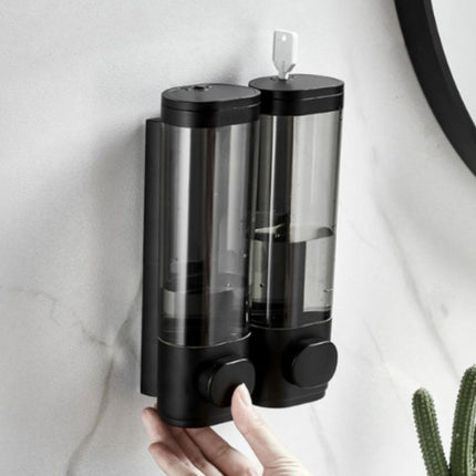 Gennemsigtig vægmonteret dispenser til flydende sæbe