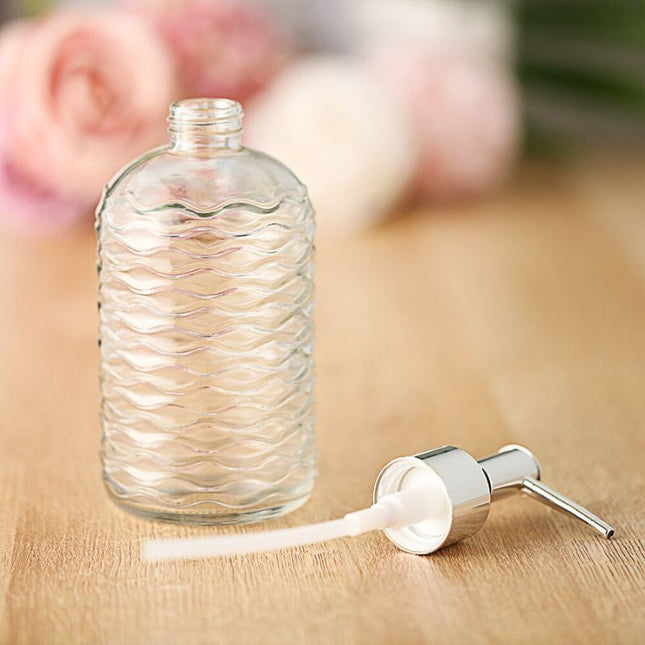 Bølget glasdispenser til flydende sæbe