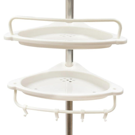 Justerbar teleskopisk hylde til brusehjørne