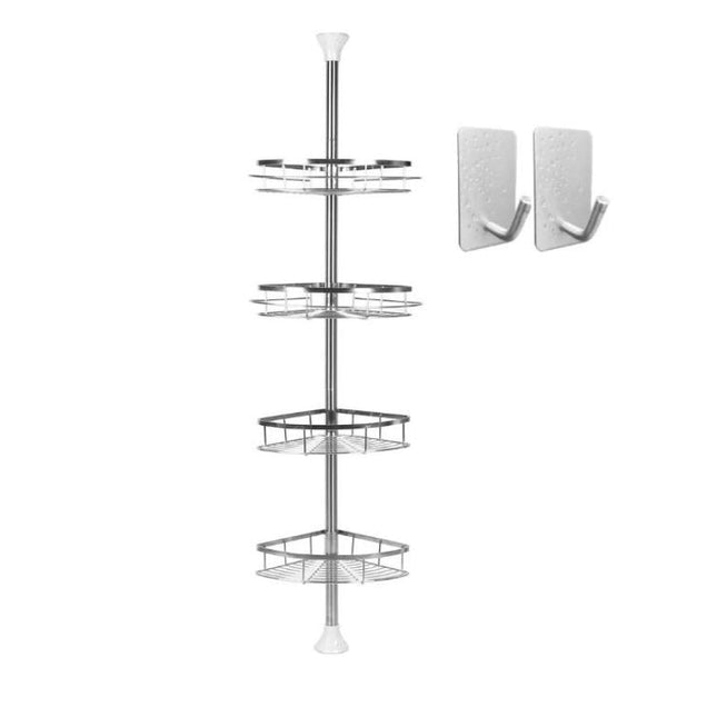 Teleskopisk brusehylde i rustfrit stål