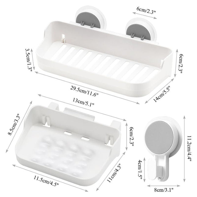 Brusehylde med sugekop uden boring