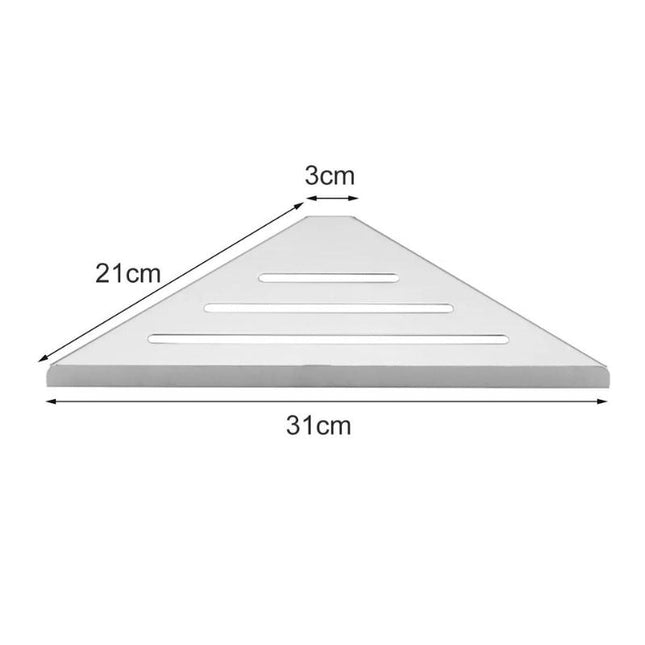 Sort hjørnehylde til brusekabine