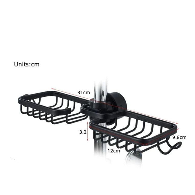 Dobbelt brusekurv til montering på bruserstang