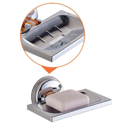 Rektangulær sæbeholder med stærk sugekop