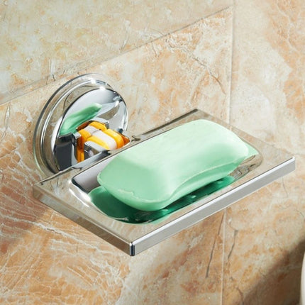 Rektangulær sæbeholder med stærk sugekop