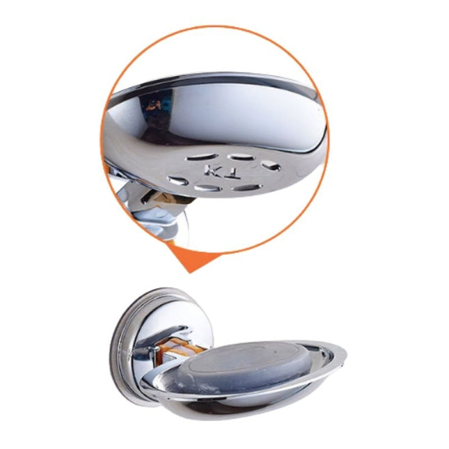 Rund sæbeholder til bruser med sugekop