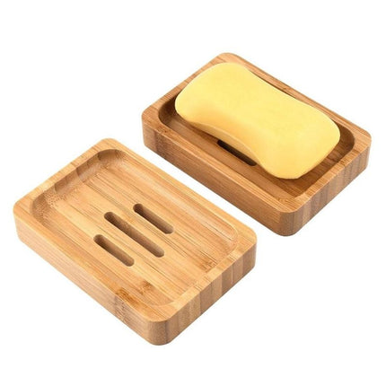 Håndlavet sæbeholder i naturlig bambus