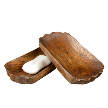 Økologisk sæbeskål i mørkt træ