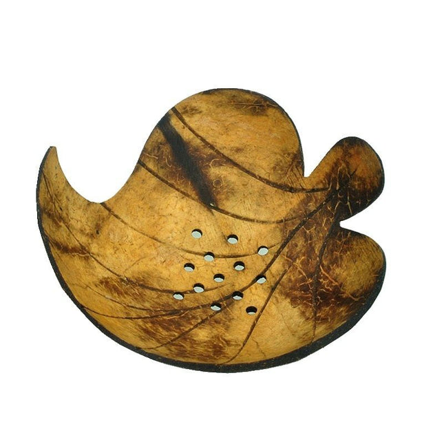 Sæbeskål af kokosnød formet som blad