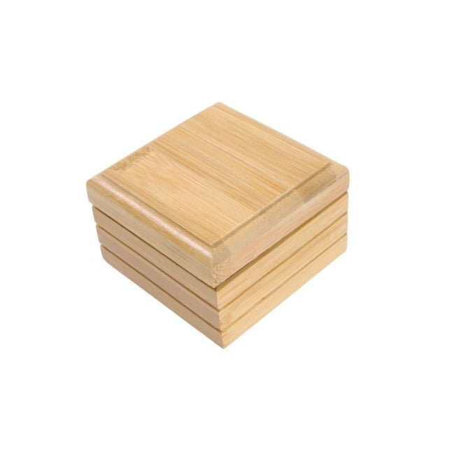 Bambus sæbeæske med låg til rejse