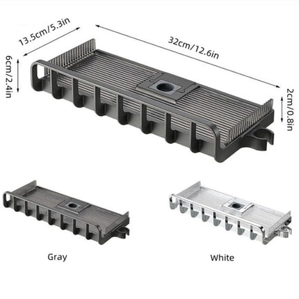 Justerbar sæbeholder til montering på bruserstang