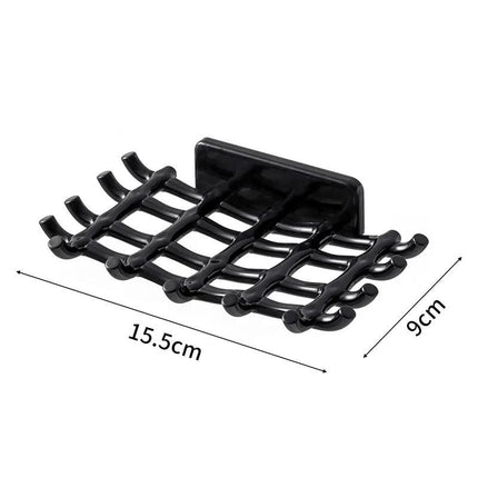 Selvdrænende vægmonteret sæbeholder til bad