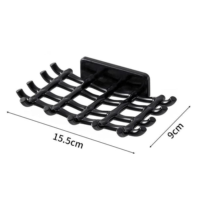 Selvdrænende vægmonteret sæbeholder til bad