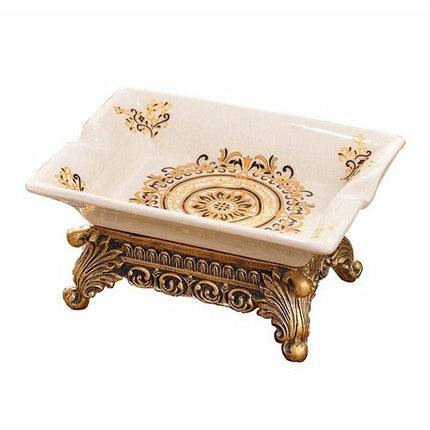 Forgyldt vintage sæbeholder med mønster