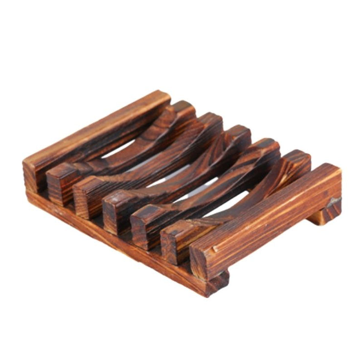 Sæbeholder i mørkt eksotisk træ