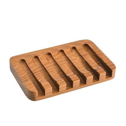 Sæbeskål i naturligt lyst træ