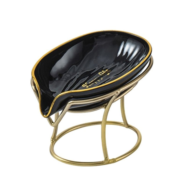 Luksus gylden sæbeskål med stativ