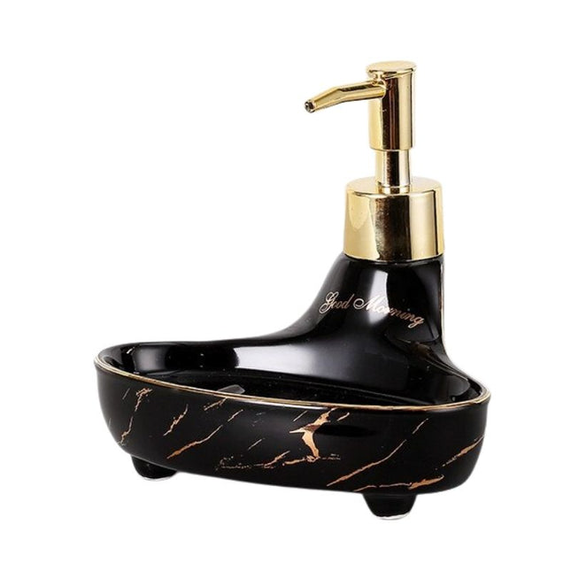 Sæbedispenser med sæbeholder i marmorlook