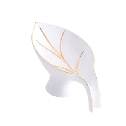 Elegant keramisk sæbeholder som blad