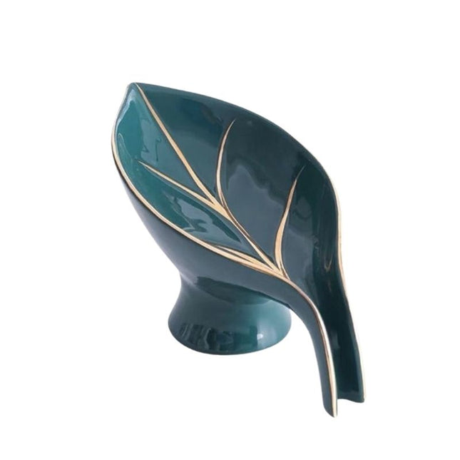 Elegant keramisk sæbeholder som blad