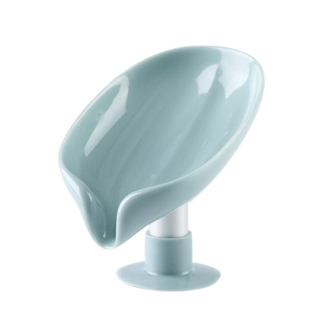 Selvdrænende sæbeskål formet som blad