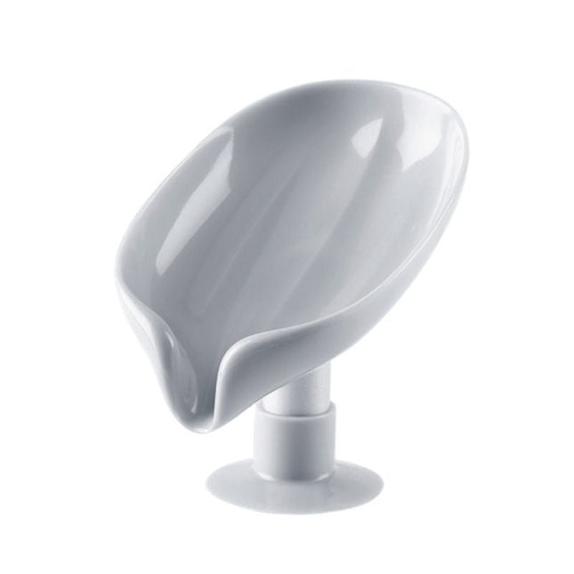 Selvdrænende sæbeskål formet som blad