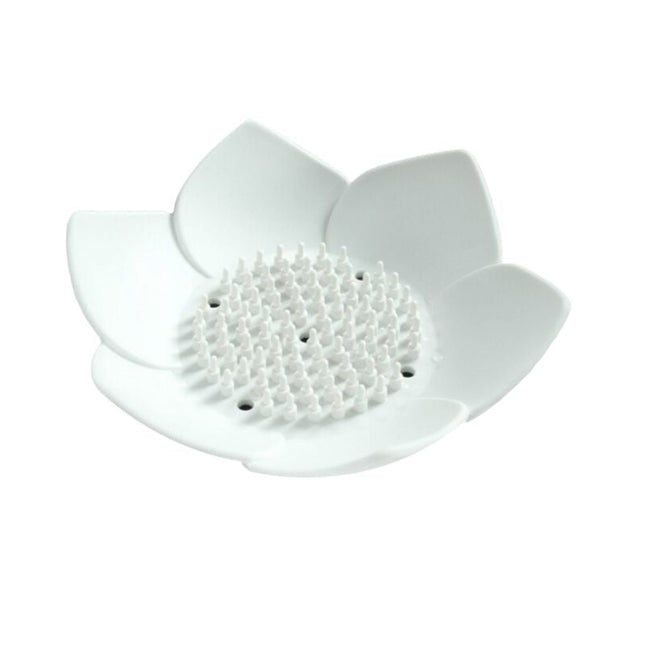 Lotusblomst sæbeholder med silikonebørste