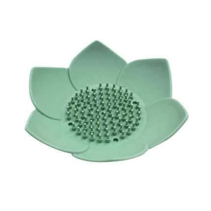 Lotusblomst sæbeholder med silikonebørste