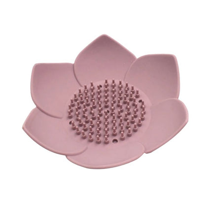 Lotusblomst sæbeholder med silikonebørste