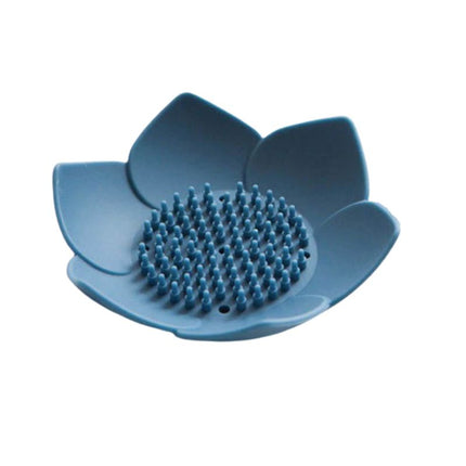 Lotusblomst sæbeholder med silikonebørste