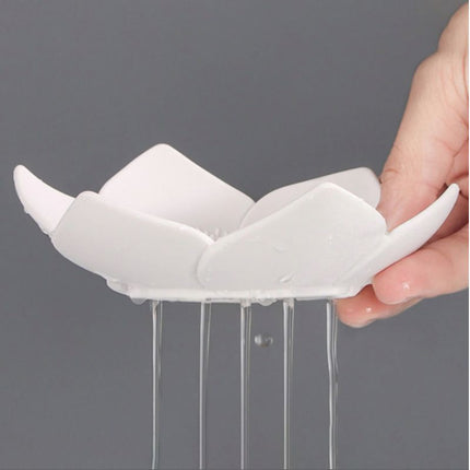 Lotusblomst sæbeholder med silikonebørste